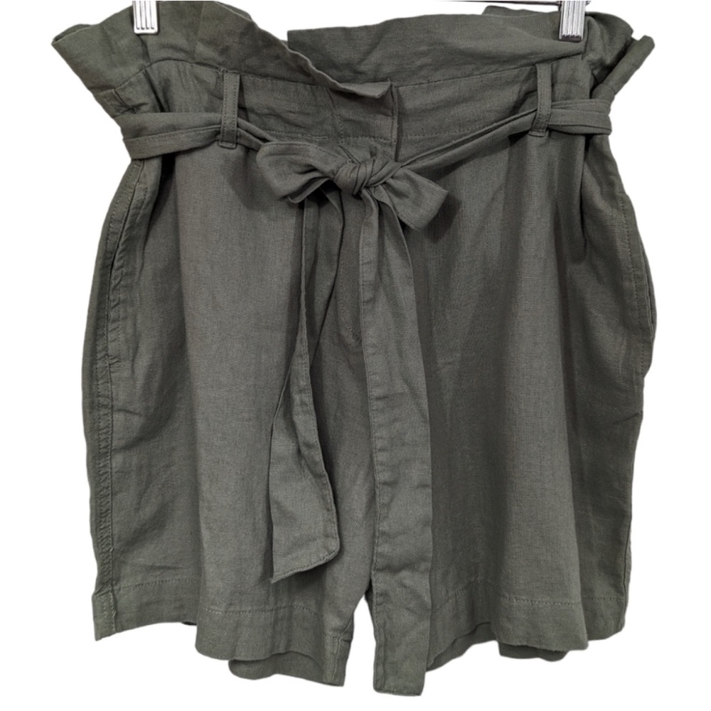 Mountain Warehouse Paper Bag Waist Linen Blend Shorts Sz 10